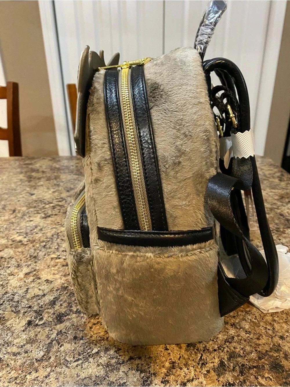 Loungefly Pocahontas Meeko Fuzzy Mini Backpack. NWT